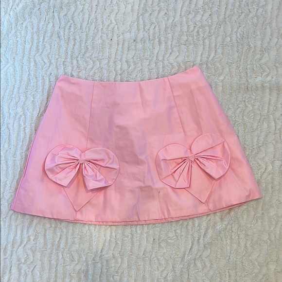 Sugar Thrillz Baby Pink Bow-Accent Mini Skirt Women’s Medium - Picture 1 of 5
